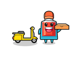 Character Illustration of toothpaste as a pizza deliveryman