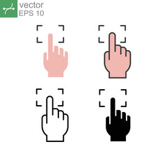 Forefinger loop scan for biometric technology security system. Identification of data protection. Forefinger for password scan. fingerprint scan Vector illustration. Design on white background. EPS10
