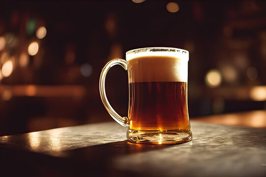 glass of beer - image generated by ai.