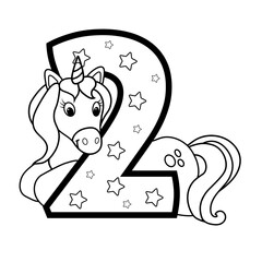 unicorn coloring book 2