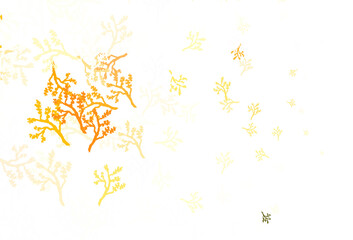 Light Orange vector natural pattern with branches.