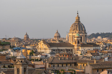 Fototapeta na wymiar Rome roofs view from Pincio Hill