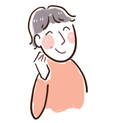 Obraz premium 笑顔の高齢者のイラスト