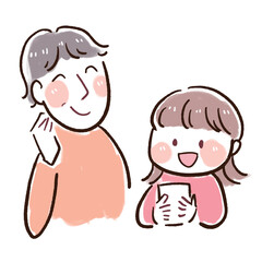 おばあちゃん　と　女の子