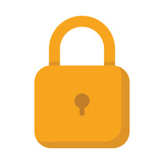 Vector graphic of lock. Padlock illustration with flat design style. Suitable for content design assets