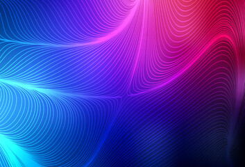 Dark Blue, Red vector texture with colored lines.