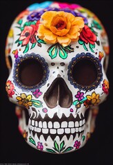 Sugar Skull (Calavera) to celebrate Mexico's Day of the Dead (Dia de Los Muertos)