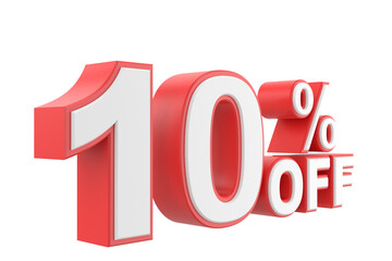 3D ten percent off. 10% off. 10% sale.