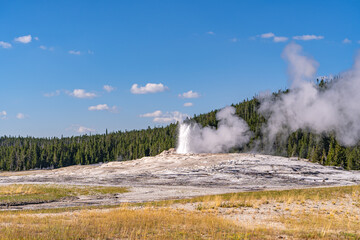 Old Faithful Geyser, Yellowstone National Park.