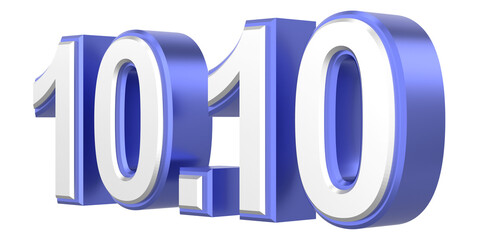 10.10 sale. October sale. 3D illustration.