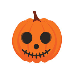 halloween pumpkin isolated on white