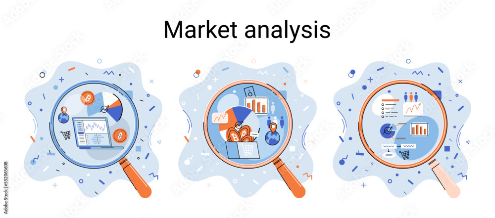 Aufkleber market statistics data analysis metaphor marketing strategy development. business research. identify
