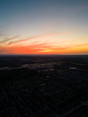 Barrie sunset orange pink and blue skies 