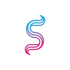 abstract modern letter S logo design