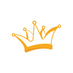 Crown line icon illustration. Simple design editable