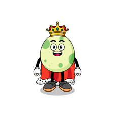 Mascot Illustration of spotted egg king