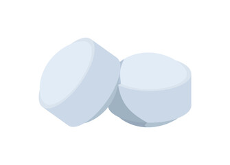 Naphthalene mothball items. Simple flat illustration.