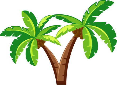 Coconut Tree cartoon background image