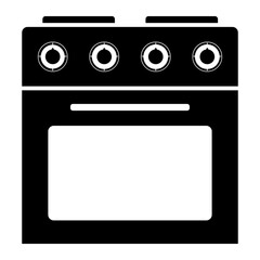 Stove icon with black style that is suitable for your modern business