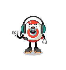 Mascot Illustration of rocket as a customer services