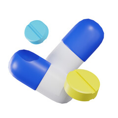 Capsule Pill Medical 3D Illustration