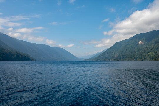 Lake Crescent In Olympic National Park, Washington On Sunny Autumn Afternoon..