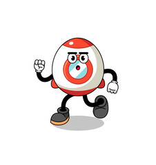 running rocket mascot illustration