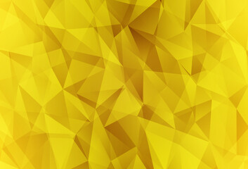 Dark Yellow vector triangle mosaic texture.