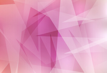 Light Pink vector template with crystals, triangles.