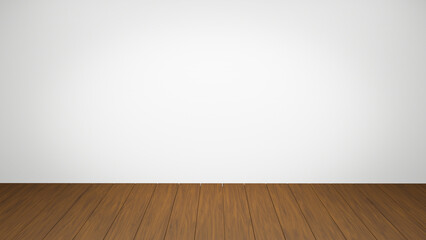 White Wall with Wooden Floor Background