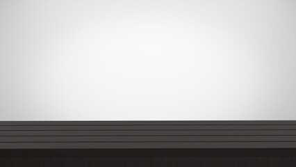 White Wall with Wooden Table Background