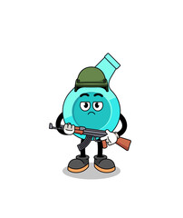 Cartoon of whistle soldier