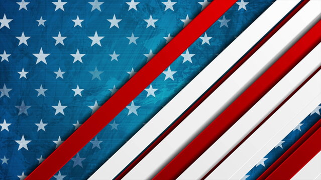 Grunge concept USA flag abstract corporate background
