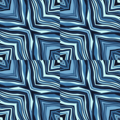 Abstract wave mosaic seamless pattern. Hand drawn stripe tile endless wallpaper. Abstract line ornament.