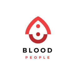 family blood drop donate donation parent child children mother father son daughter logo vector icon illustration