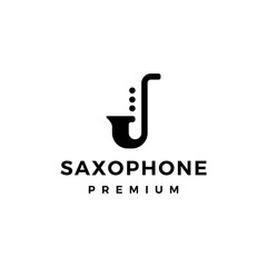 Saxophone Logo vector icon illustration