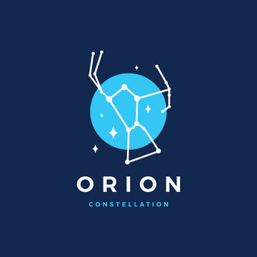 Orion Star Constellation The Hunter Logo Vector Icon Illustration