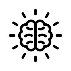 Brain Icon Vector Symbol Design Illustration