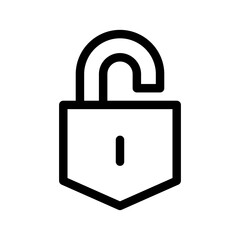 Open Lock Icon Vector Symbol Design Illustration