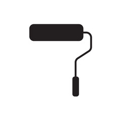 Graphic flat paint brush icon for your design and website