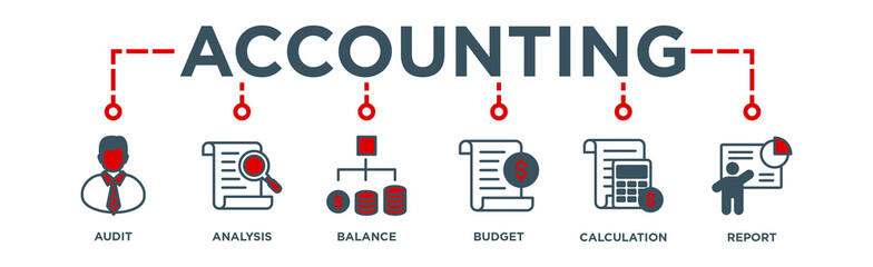 Accounting Banner Web Icon for Business Company	