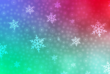Light Green, Red vector backdrop in holiday style.