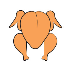 Chicken grilled and fried chicken vector illustration