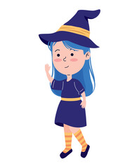 halloween little witch standing