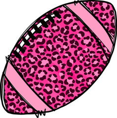 Pink Leopard Football Ball