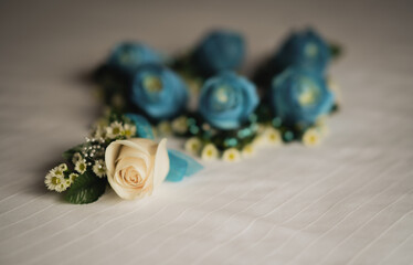 boutonnière and corsage for wedding ceremony  © Your Hand Please