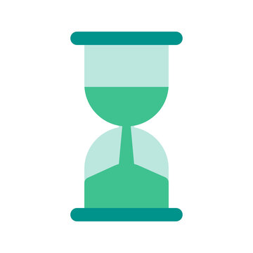 Green Hourglass isolated vector illustration 