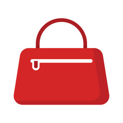 Vector graphic of hand bag. Red hand bags illustration with flat design style. Suitable for content design assets