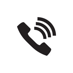 Graphic flat phone icon for your design and website