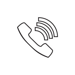 Graphic flat phone icon for your design and website